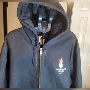 Carhartt Mens Duck Canvas Black Company Logo Hooded Jacket SIZE 5XL #103940